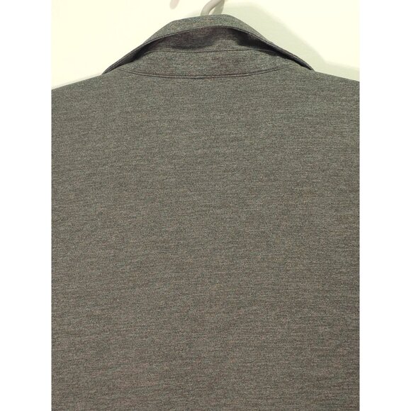 Reebok Golf Heathered Gray L/S Polo Shirt 2XL Men's Moisture-Wicking Fabric - Picture 9 of 10
